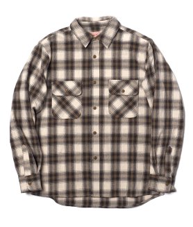 <img class='new_mark_img1' src='https://img.shop-pro.jp/img/new/icons6.gif' style='border:none;display:inline;margin:0px;padding:0px;width:auto;' />BIG MIKEHEAVY FLANNEL SHIRT - WHITE/KHAKI ӥåޥ ͥ륷  إӡͥ