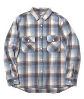 <img class='new_mark_img1' src='https://img.shop-pro.jp/img/new/icons6.gif' style='border:none;display:inline;margin:0px;padding:0px;width:auto;' />BIG MIKEHEAVY FLANNEL SHIRT - SAX/WHITE/GREY ӥåޥ ͥ륷  