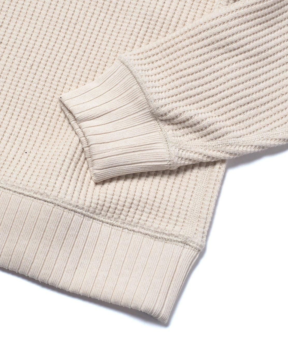 JACKMAN】JM7468 WAFFLE HIGHNECK - IVORY ビッグワッフル