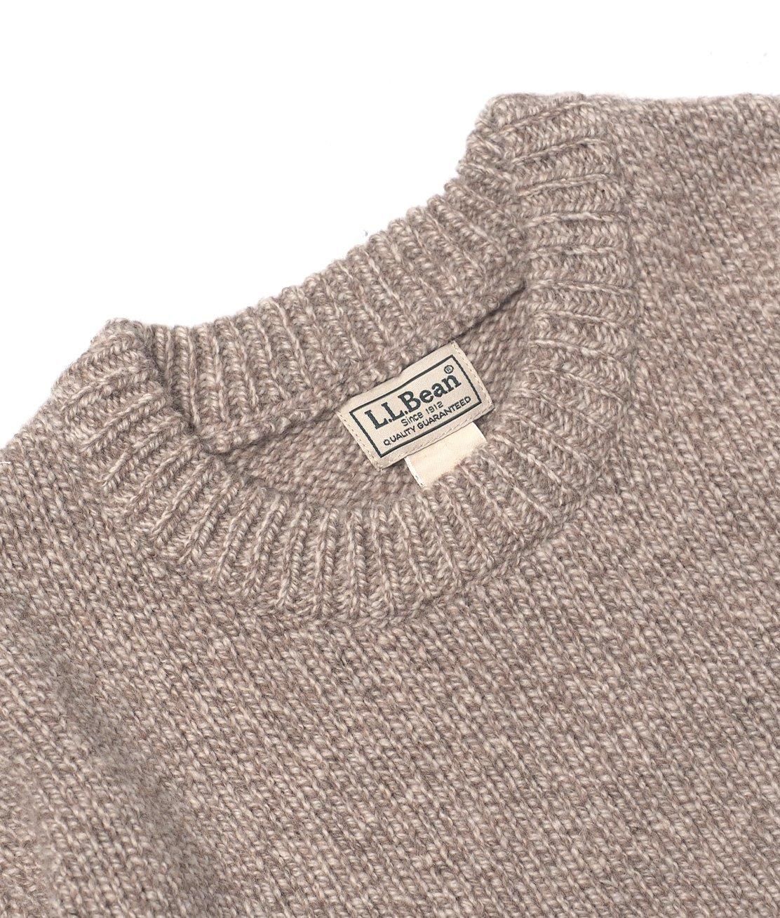 L.L.Bean】CLASSIC RAGG WOOL CREWNECK SWEATER - NATURAL