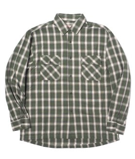 <img class='new_mark_img1' src='https://img.shop-pro.jp/img/new/icons6.gif' style='border:none;display:inline;margin:0px;padding:0px;width:auto;' />BIG MIKEOMBRE LIGHT FLANNEL SHIRT - GREEN ӥåޥ ͥ륷 ֥å