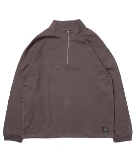 <img class='new_mark_img1' src='https://img.shop-pro.jp/img/new/icons6.gif' style='border:none;display:inline;margin:0px;padding:0px;width:auto;' />BIG MIKE10oz HALF ZIP L/S TEE - CHARCOAL 10 ϡեåĹµT