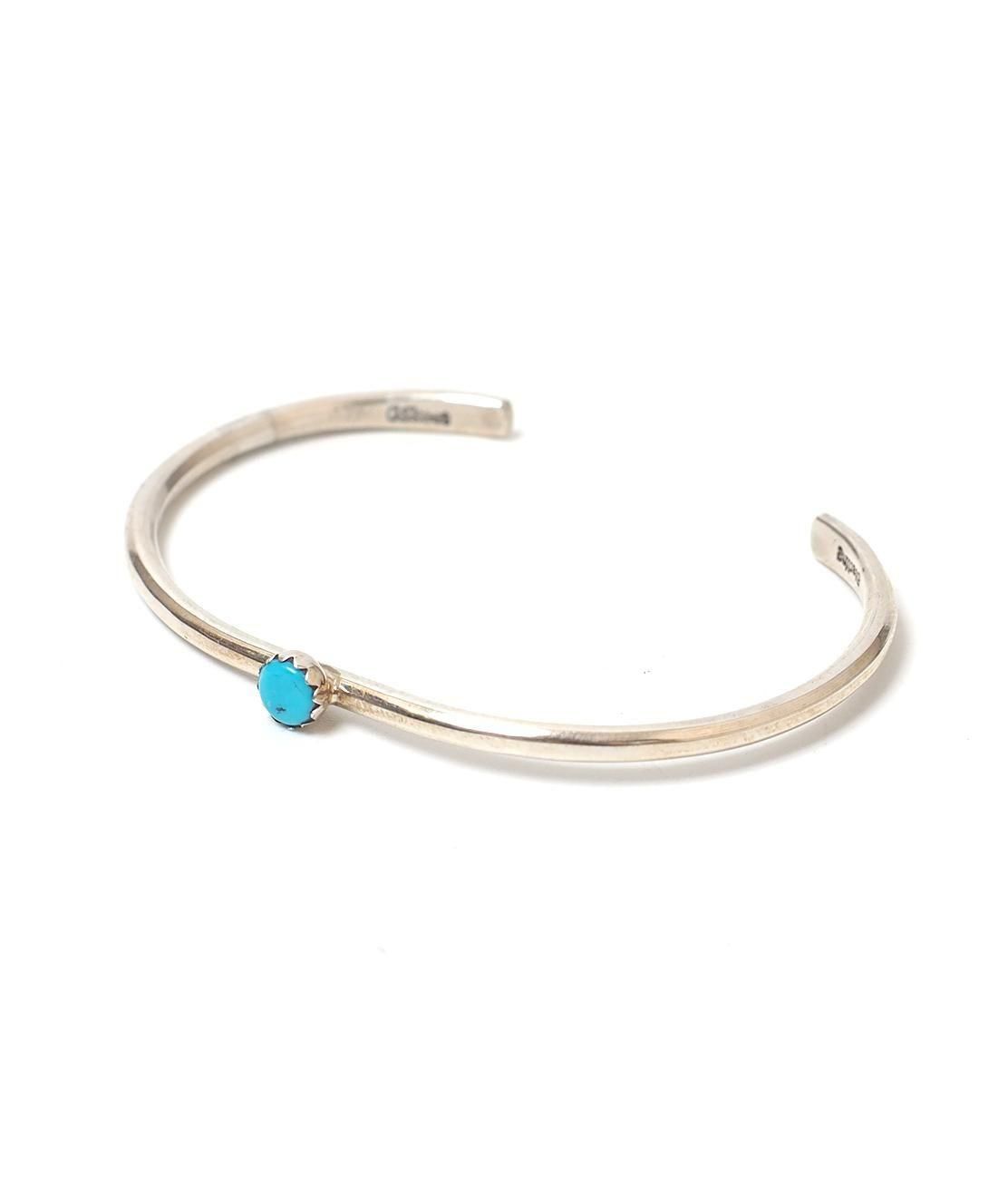 INDIAN JEWELRY】NAVAJO NARROW BANGLE #A ナバホ族 シルバー
