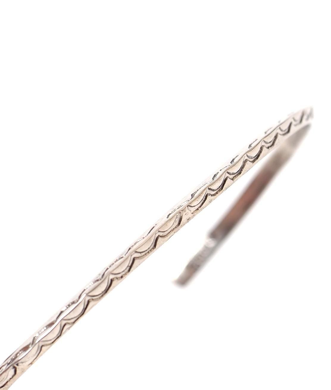 シルバー製オープンバングル 月と星 ナバホ族 INDIAN JEWELRY