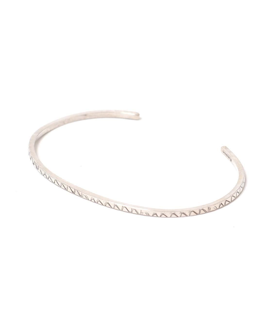 INDIAN JEWELRY】NAVAJO NARROW BANGLE #G ナバホ族 シルバー