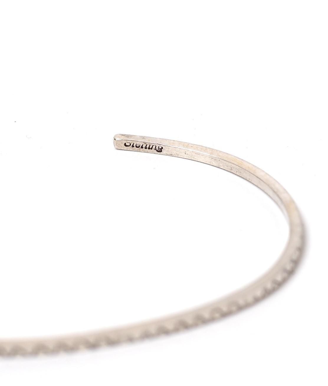 INDIAN JEWELRY】NAVAJO NARROW BANGLE #G ナバホ族 シルバー