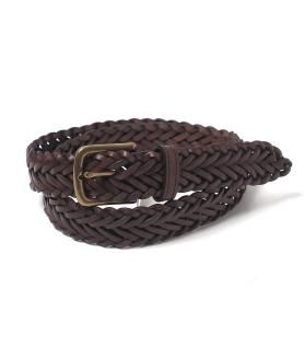 <img class='new_mark_img1' src='https://img.shop-pro.jp/img/new/icons6.gif' style='border:none;display:inline;margin:0px;padding:0px;width:auto;' />L.L.BeanESSENTIAL BRAIDED LEATHER BELT - DARK BROWN å٥ 쥶 ѹ 