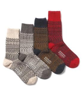 <img class='new_mark_img1' src='https://img.shop-pro.jp/img/new/icons6.gif' style='border:none;display:inline;margin:0px;padding:0px;width:auto;' />NISHIGUCHI KUTSUSHITANK0101 WOOL JACQUARD SOCKS 㥬Ԥ  å  ͵