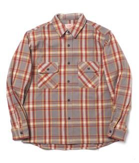 <img class='new_mark_img1' src='https://img.shop-pro.jp/img/new/icons6.gif' style='border:none;display:inline;margin:0px;padding:0px;width:auto;' />��BIG MIKE��HEAVY FLANNEL SHIRT - GRY/YEL/RED �ӥå��ޥ��� �ͥ륷��� �إӡ��ͥ� ����