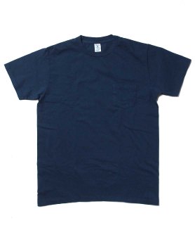 【Velva Sheen】160920 CREW NECK TEE W/PK - NAVY ポケットTシャツ USA製 1枚売り