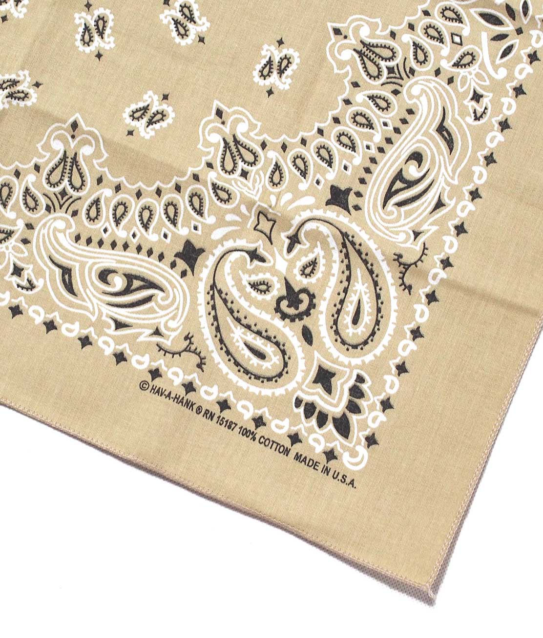 HAV-A-HANK】22inch BANDANA - BEIGE バンダナ USA製 ベージュ