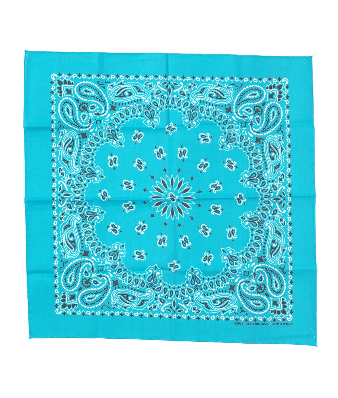 HAV-A-HANK】22inch BANDANA - TURQUOISE バンダナ USA製 ターコイズ