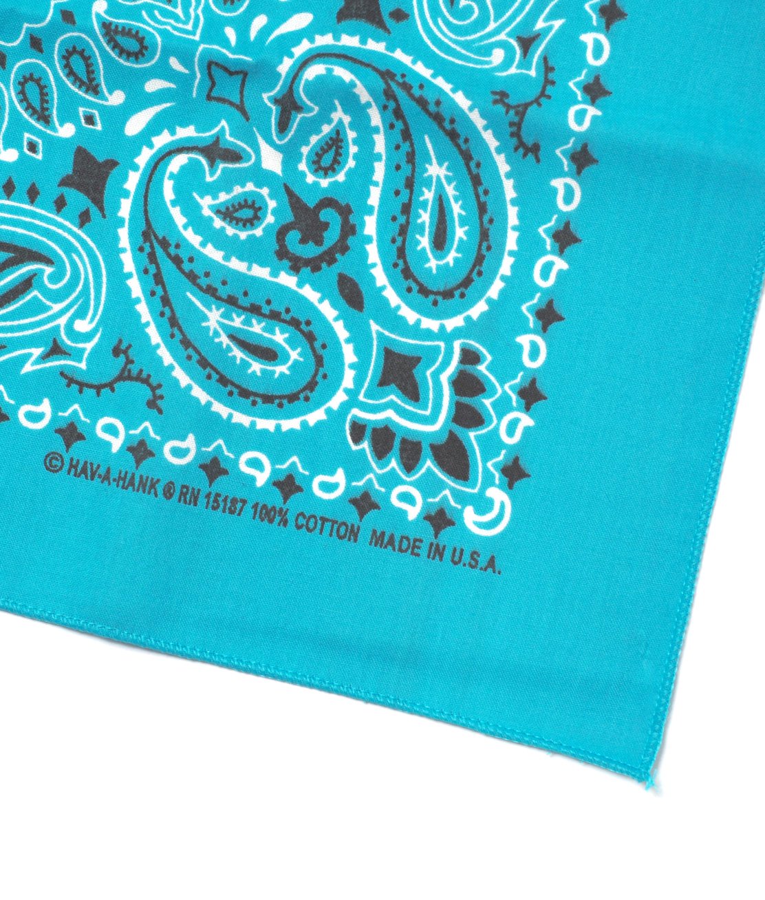 HAV-A-HANK】22inch BANDANA - TURQUOISE バンダナ USA製 ターコイズ