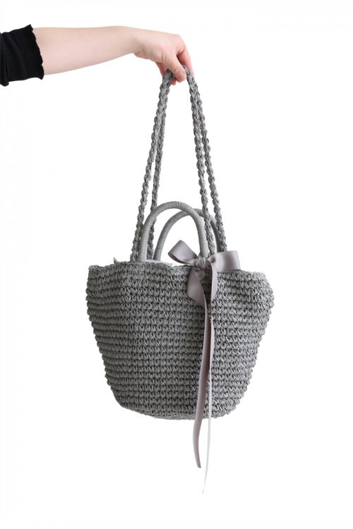 Bilitis dix-sept ans(ビリティス) Woven Bag(M)【Misc-1257】 Gray ...