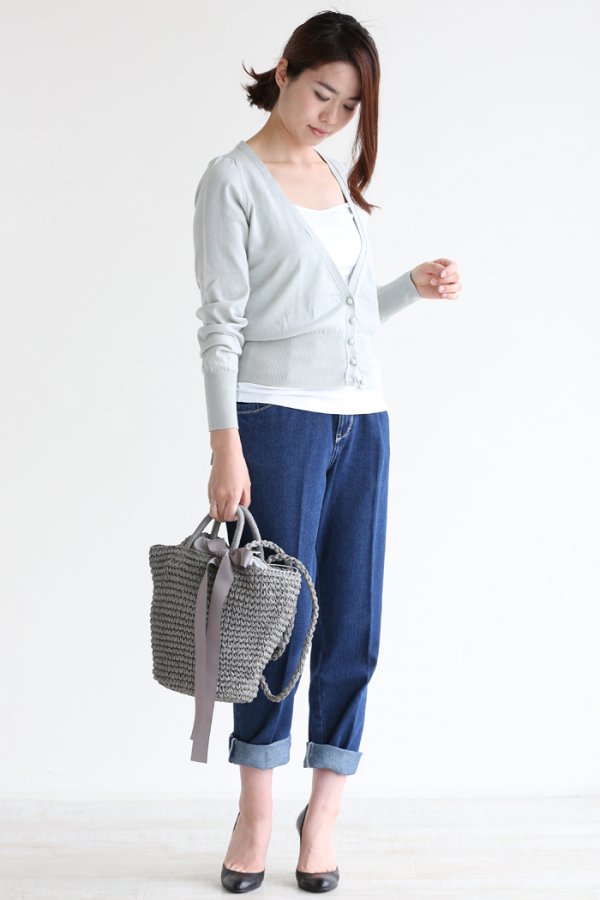 Bilitis dix-sept ans(ビリティス) Woven Bag(M)【Misc-1257】 Gray | Bilitis dix-sept  ans（ビリティス・ディセッタン）