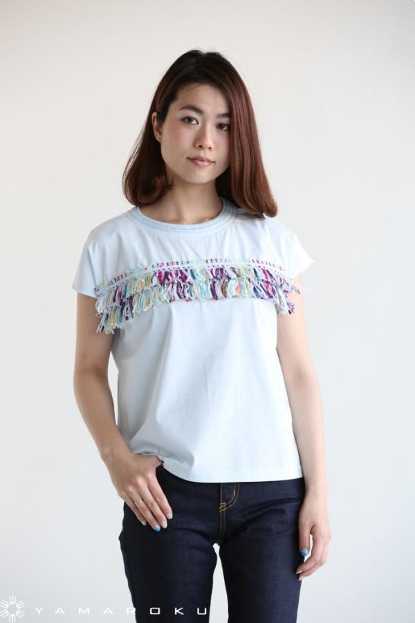 COOHEM コーヘン フリンジ　ボーダー　カットソー COOHEM(コーヘン)のSUKASHI BORDER KNIT V／T通販 | 集英社HAPPY