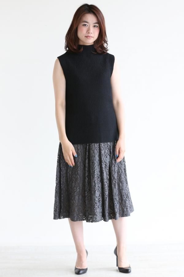 SACRA(サクラ) FARCE YARN ノースリーブニット【SG530011】BLACK