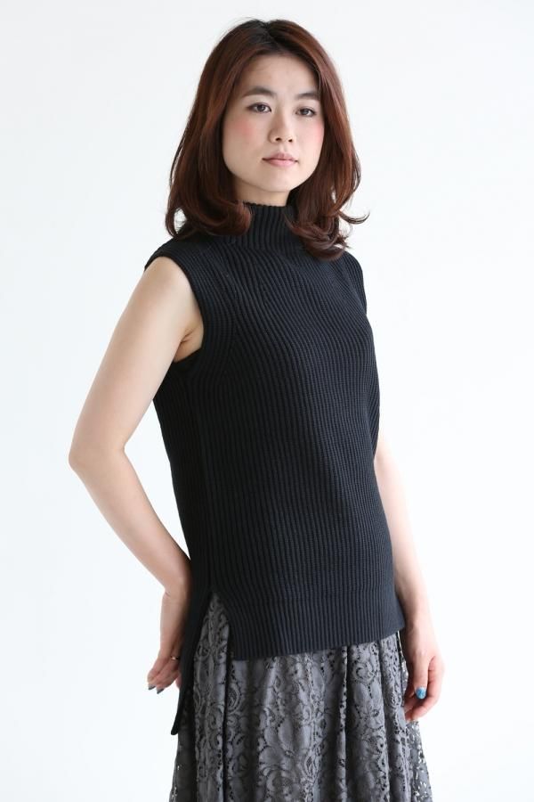 SACRA ノースリーブニット SACRA＞リブ ノースリーブ ニット
