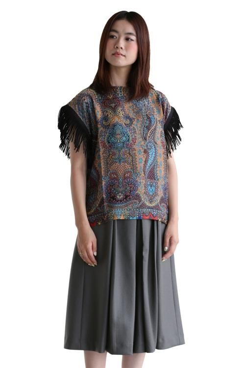 muller of yoshiokubo(ミュラーオブヨシオクボ) Paisley fringe T 