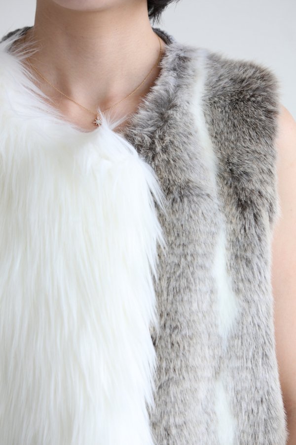 ADAWAS（アダワス）FUR VEST フェイクファーベスト www.hornostatacua