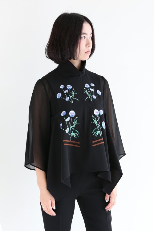 AKIRA NAKA(アキラナカ) Embroidery patch drape PO 刺繍ドレープ 