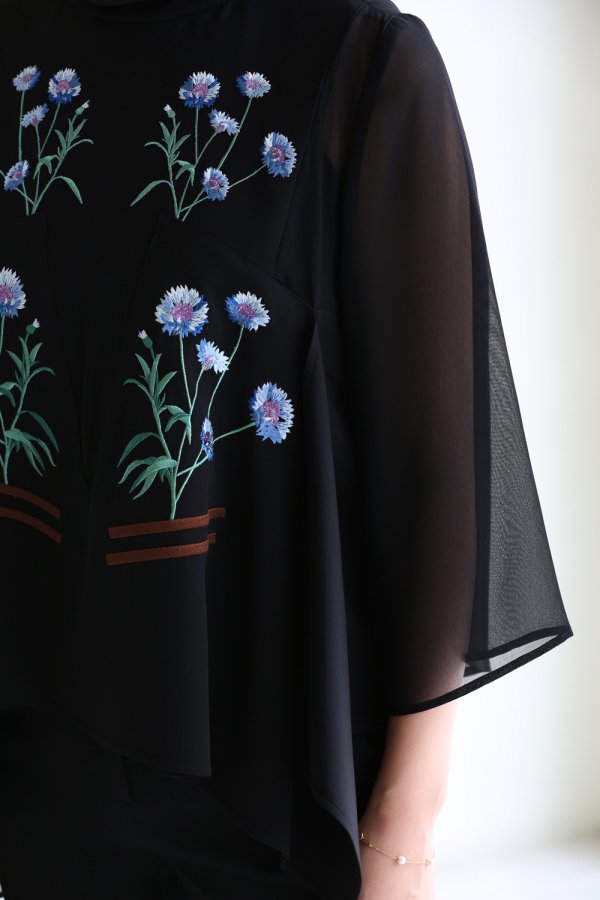 AKIRA NAKA(アキラナカ) Embroidery patch drape PO 刺繍ドレープ 