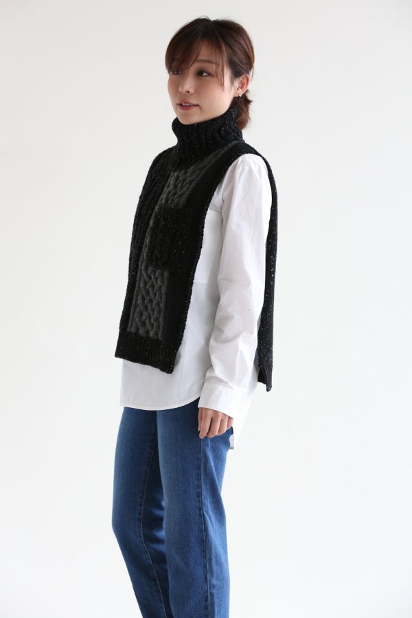 ADAWAS(アダワス) COLLAGE KNIT シャツ×ニットコンビトップス【ADWS