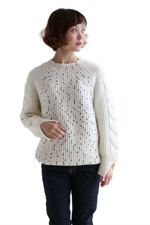 Coohem(コーヘン) PONPON KNIT P/O【10-164-041】WHITE - YAMAROKU