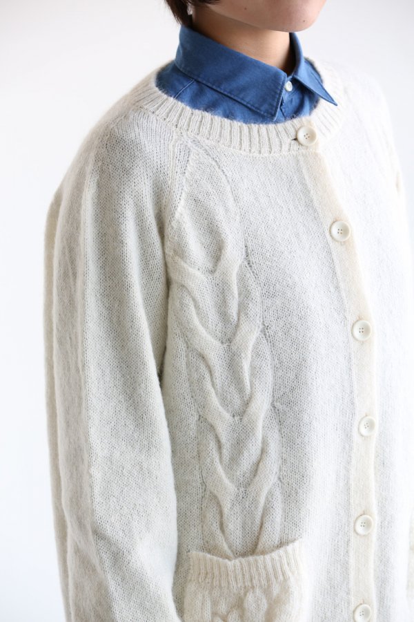 Bilitis dix-sept ans(ビリティス) Kid Mohair Cable Cardigan