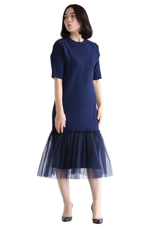 AKIRA NAKA(アキラナカ) Elisabeth dress チュールニットワンピース