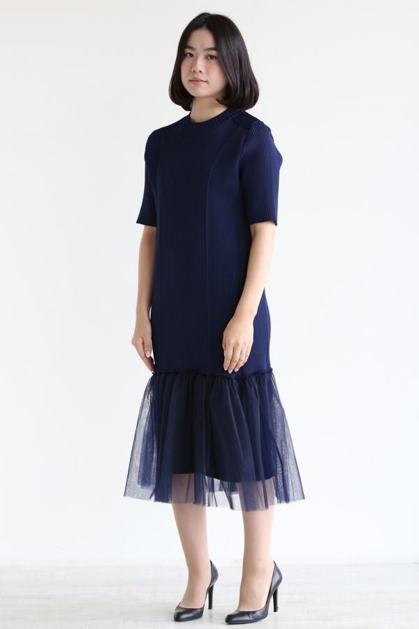 AKIRA NAKA(アキラナカ) Elisabeth dress チュールニットワンピース