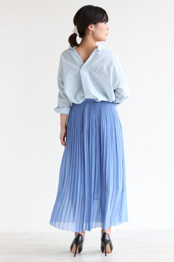 SACRA(サクラ) AIRLY CRYSTAL プリーツスカート【SH217121】blue 