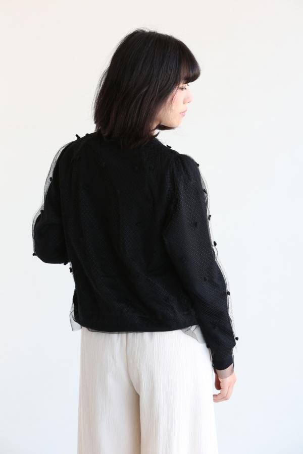 MUVEILのチュールカーディガン MUVEIL(ミュベール)のオーガンジーチュールカーディガン通販