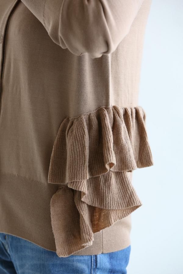 Kaon(カオン) Tres Wool Knit Cardigan フリルカーディガン