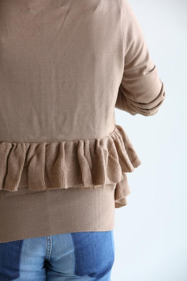 Kaon(カオン) Tres Wool Knit Cardigan フリルカーディガン
