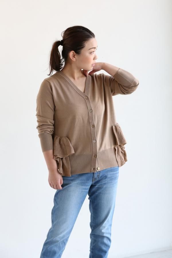 本当に信頼出来る商品 Tres Kaon(カオン) Wool フリルカーディガン Cardigan Knit カーディガン