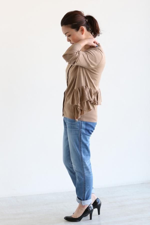 Kaon(カオン) Tres Wool Knit Cardigan フリルカーディガン