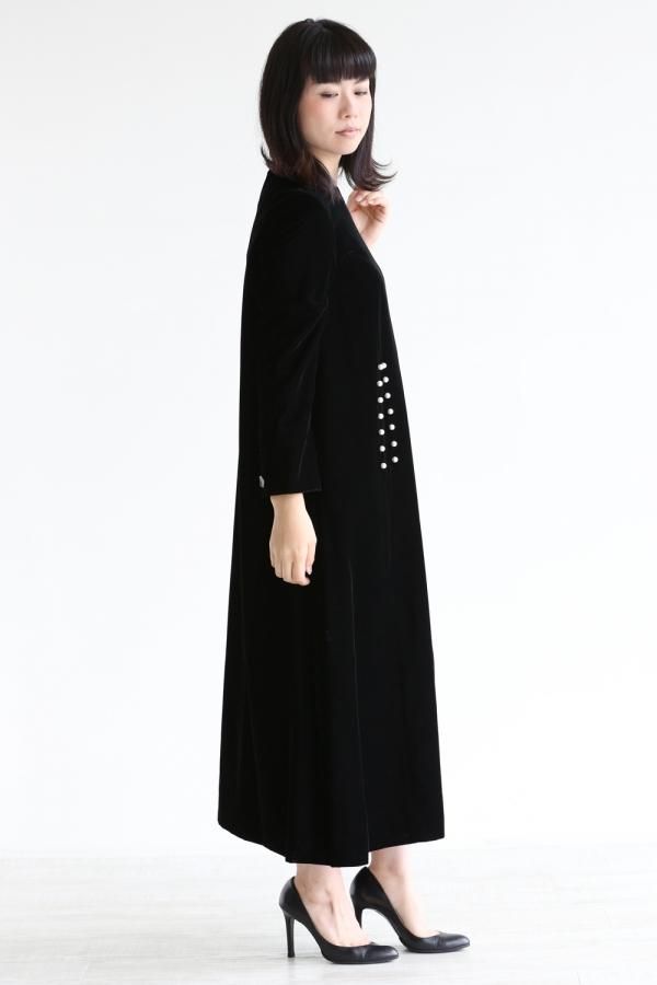 AKIRA NAKA(アキラナカ) Mestia velvet dress【AW1725BKGR