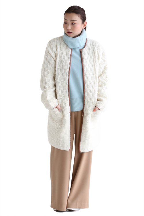 COOHEM(コーヘン) PILE ARAN KNIT COAT【10-174-038】 - YAMAROKU