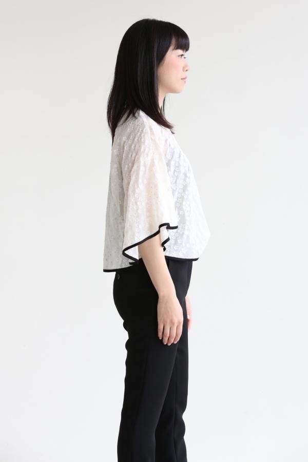 Flower Printed Flare Shirt WHITE - YAMAROKU（ヤマロク