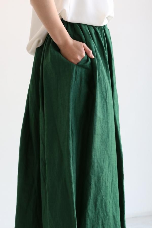 SACRA(サクラ) LINEN KARLMAYER ギャザースカート【118121121