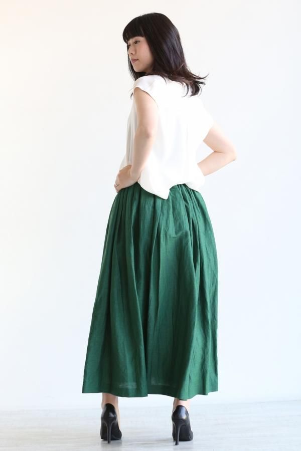 SACRA(サクラ) LINEN KARLMAYER ギャザースカート【118121121