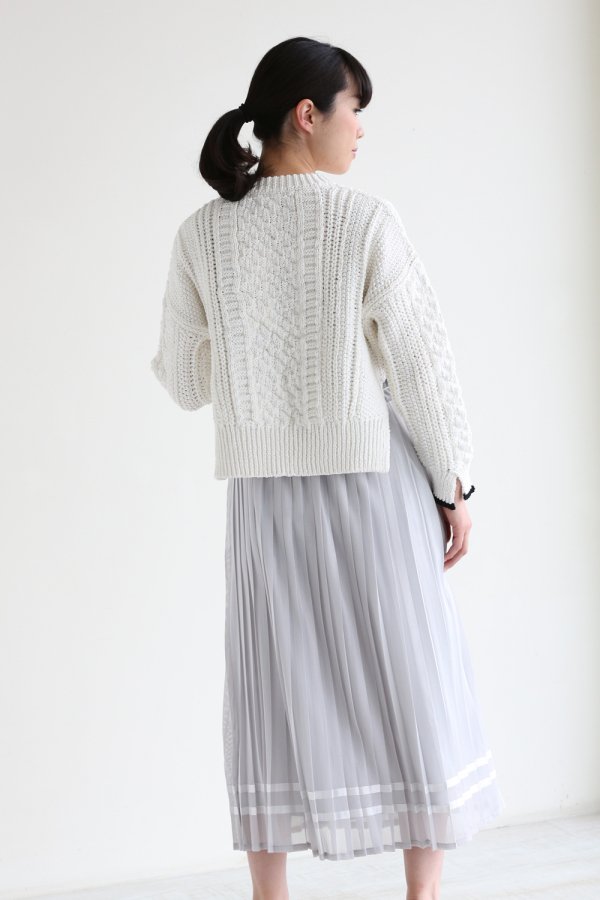 COOHEM(コーヘン) STRETCH CABLE KNIT プルオーバー【10-181-023】WHITE - YAMAROKU（ヤマロク）  オンラインストア