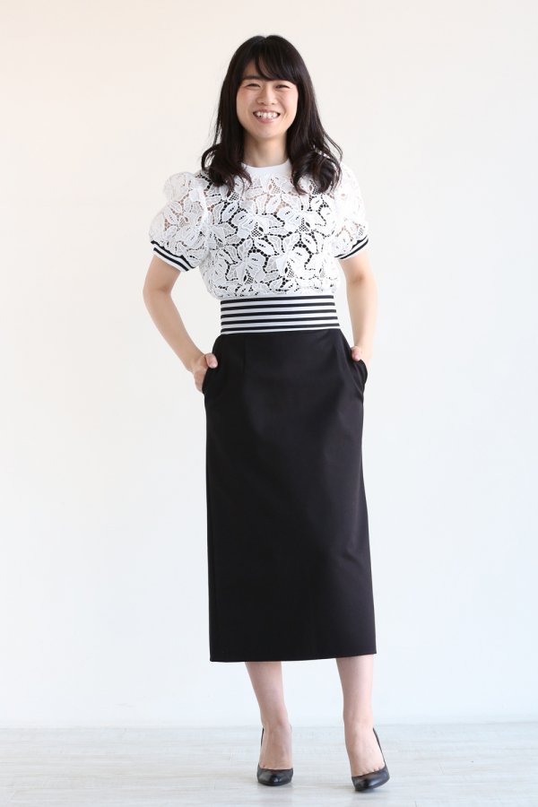 BORDERS at BALCONY(ボーダーズアットバルコニー) I-LINE SKIRT 