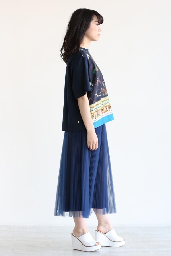 MUVEIL(ミュベール) 天球プリントTブラウス【MA81UTS010