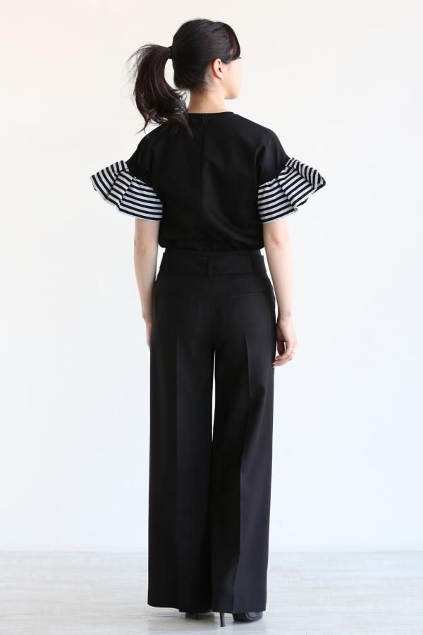 BORDERS at BALCONY(ボーダーズアットバルコニー) RUFFLED TEE