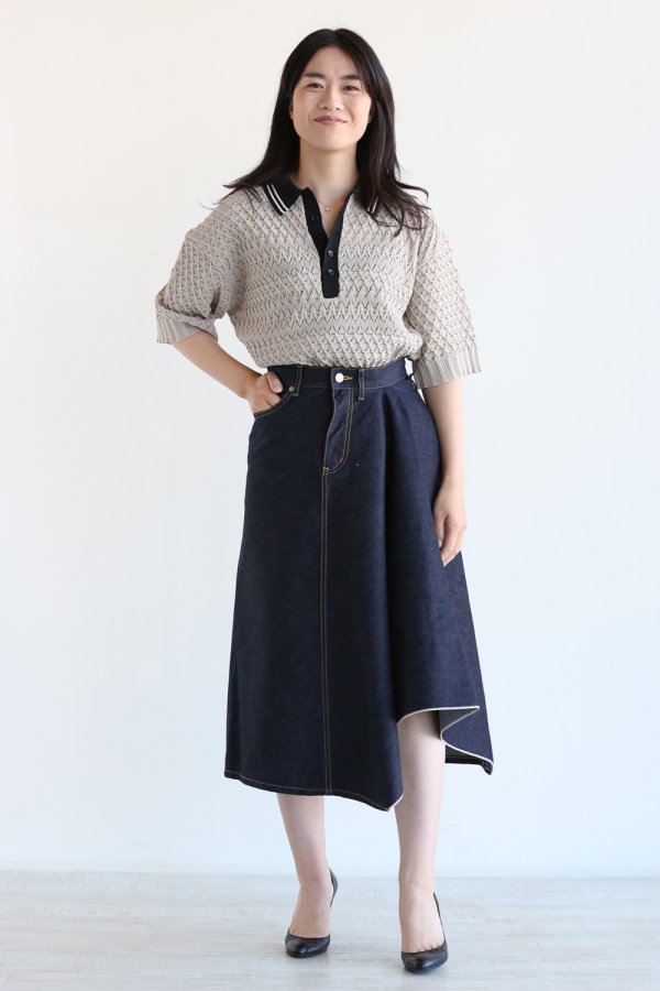 beautiful people(ビューティフルピープル) iregular hem A-line skirt