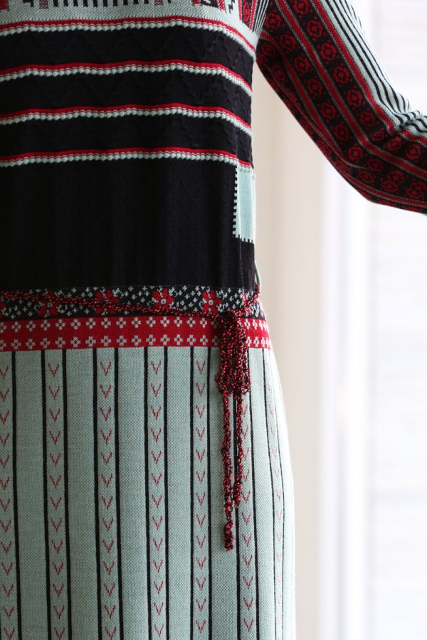 Pedicel Jacquard Knit Dress - YAMAROKU（ヤマロク） オンラインストア