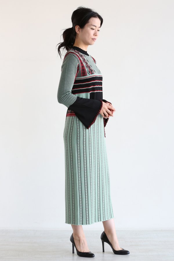 Pedicel Jacquard Knit Dress - YAMAROKU（ヤマロク） オンラインストア