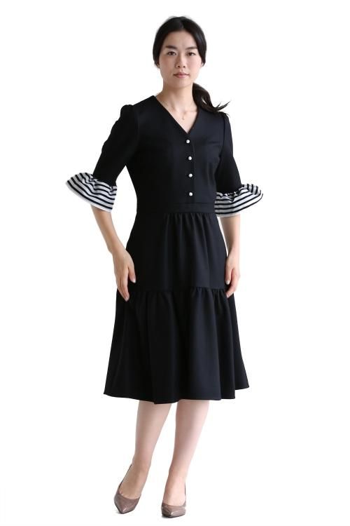 BORDERS at BALCONY(ボーダーズアットバルコニー) WOOL JERSEY DRESS